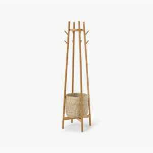 Coat Stand with Seagrass Basket